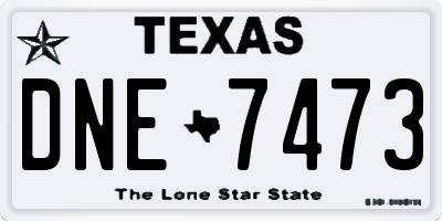 TX license plate DNE7473