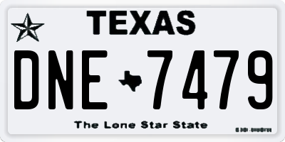 TX license plate DNE7479