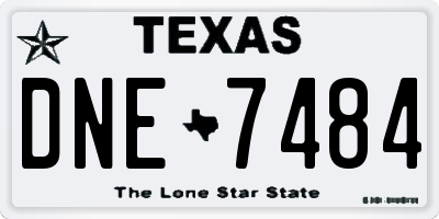 TX license plate DNE7484