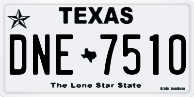 TX license plate DNE7510