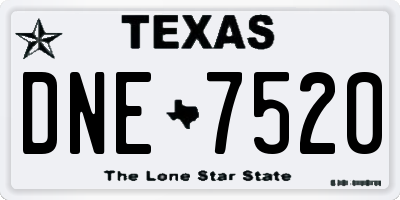 TX license plate DNE7520