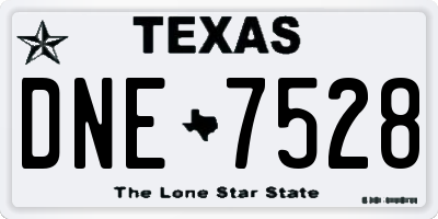 TX license plate DNE7528