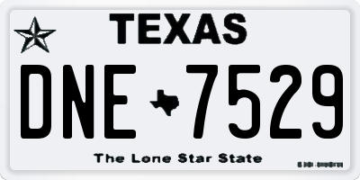TX license plate DNE7529