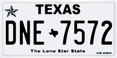 TX license plate DNE7572