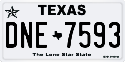 TX license plate DNE7593