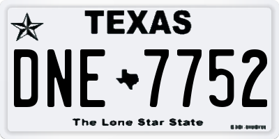TX license plate DNE7752