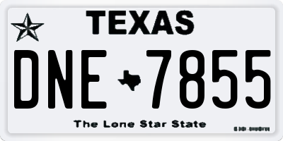 TX license plate DNE7855