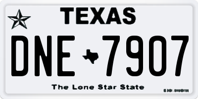 TX license plate DNE7907