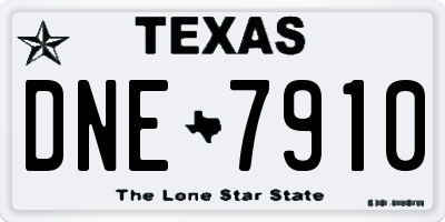 TX license plate DNE7910