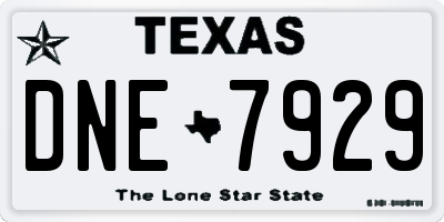TX license plate DNE7929