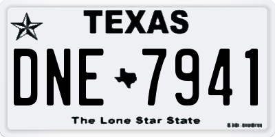 TX license plate DNE7941