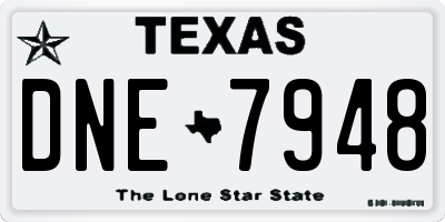 TX license plate DNE7948