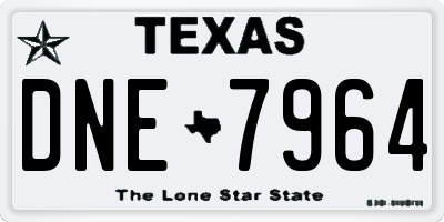 TX license plate DNE7964