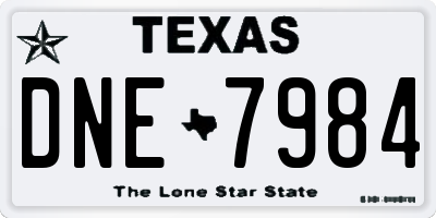 TX license plate DNE7984