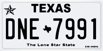 TX license plate DNE7991