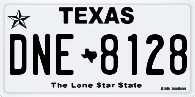 TX license plate DNE8128
