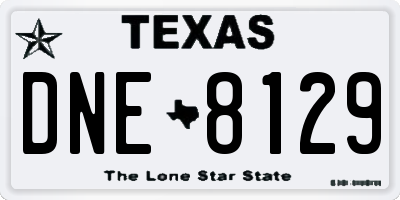 TX license plate DNE8129