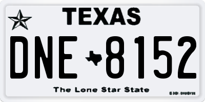 TX license plate DNE8152