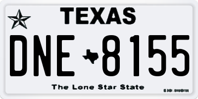 TX license plate DNE8155