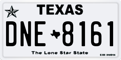 TX license plate DNE8161