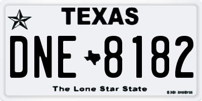 TX license plate DNE8182