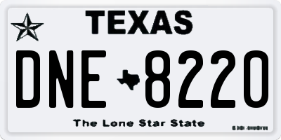 TX license plate DNE8220