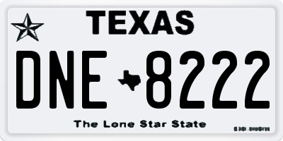 TX license plate DNE8222