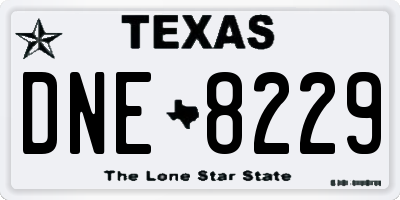 TX license plate DNE8229