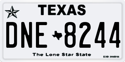 TX license plate DNE8244