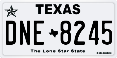 TX license plate DNE8245