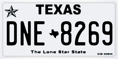 TX license plate DNE8269