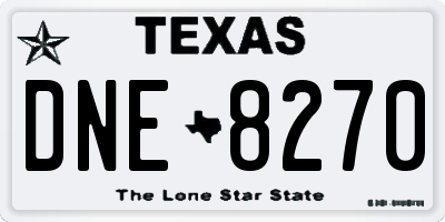 TX license plate DNE8270