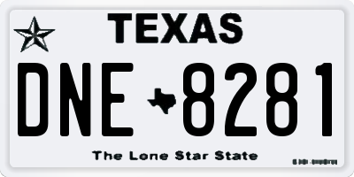 TX license plate DNE8281