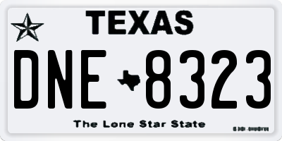 TX license plate DNE8323