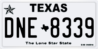 TX license plate DNE8339