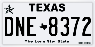 TX license plate DNE8372
