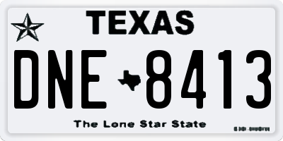 TX license plate DNE8413