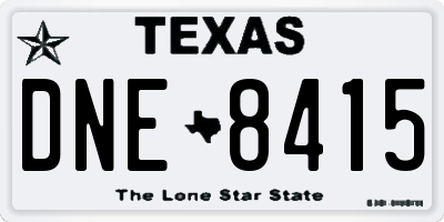 TX license plate DNE8415