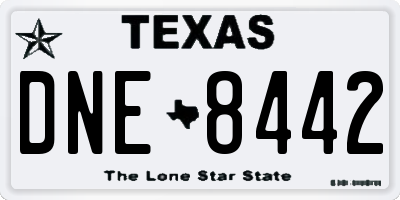 TX license plate DNE8442