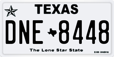 TX license plate DNE8448