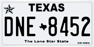 TX license plate DNE8452