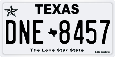TX license plate DNE8457
