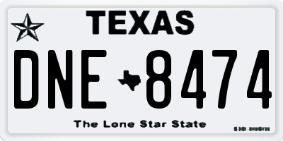 TX license plate DNE8474