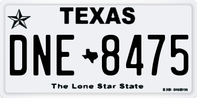 TX license plate DNE8475