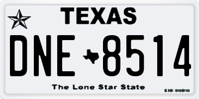 TX license plate DNE8514