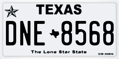 TX license plate DNE8568