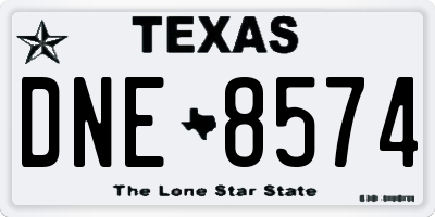 TX license plate DNE8574