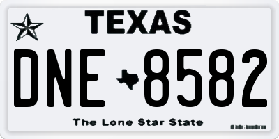 TX license plate DNE8582