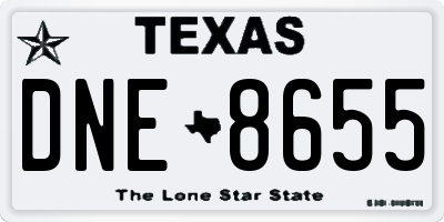 TX license plate DNE8655