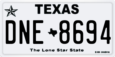 TX license plate DNE8694